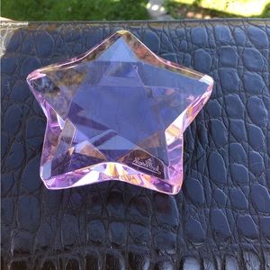 Rosenthal Crystal‎ Pink Star Shape Paperweight Accent Faceted Sparkle